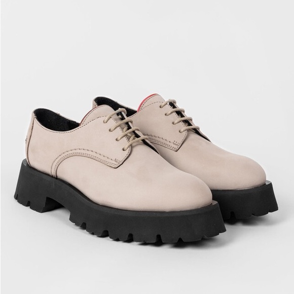 NWT Paul Smith Beige Suede 'Dawn' Lace Up Shoes size 41 or 8 - Picture 2 of 5
